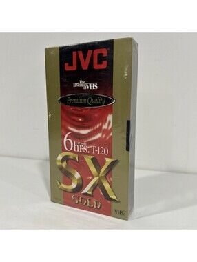 JVC SX Gold VHS Tape T-120 6 Hour EP Mode New Sealed